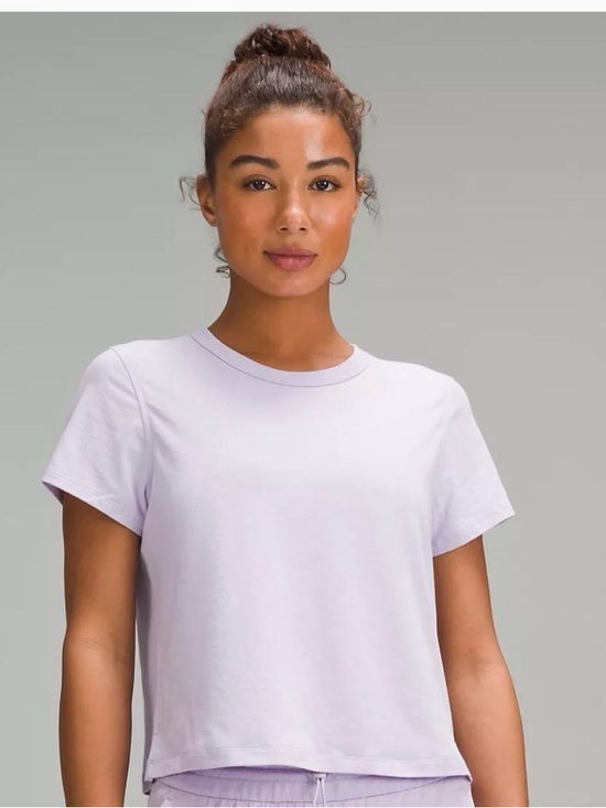 lululemon athletica Tops - lululemon athletica Lavender Crewneck Short Sleeve Top